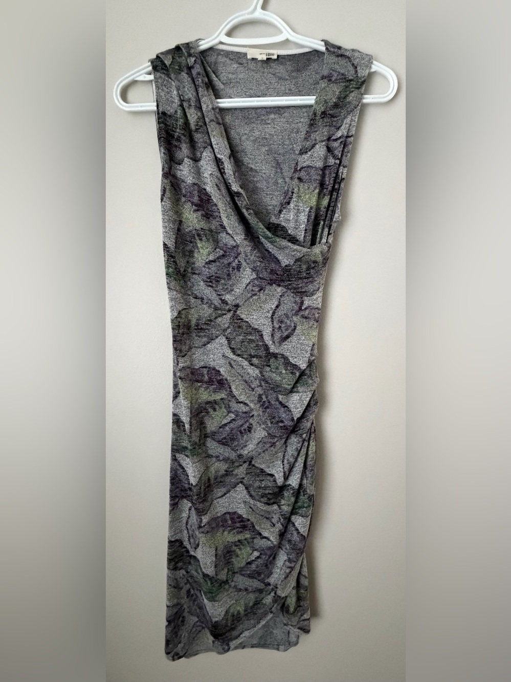 Wilfred Free Dress - Gray with Green and Purple
